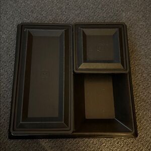 Elegant Black Serving Tray Set